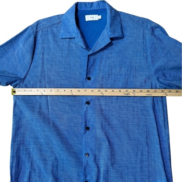 Onia / Men's Blue Short Sleeve Button Down Shirt, Size Large - Picture 4 of 7
